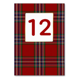 Clan MacFarlane Plaid Trouwtafel nummer Kaart