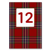 Clan MacFarlane Plaid Trouwtafel nummer Kaart (Voorkant)