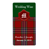 Clan MacFarlane Pset Wedding Mini Wine Labels (Voorkant)