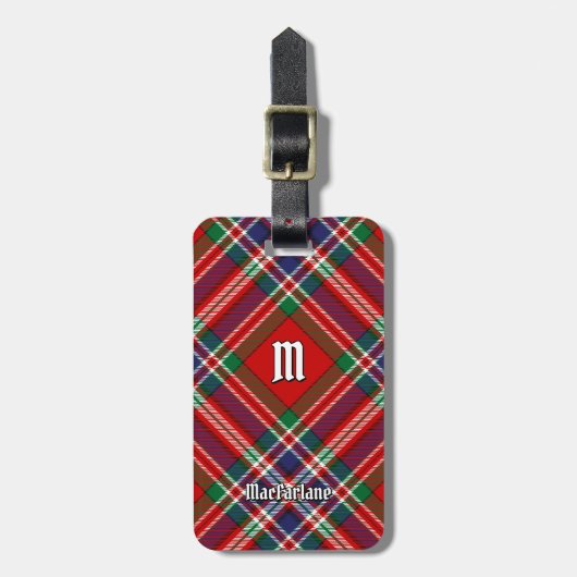 Clan MacFarlane Red Tartan Bagagelabel (Voorkant verticaal)
