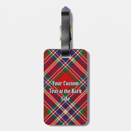 Clan MacFarlane Red Tartan Bagagelabel (Achterkant verticaal)