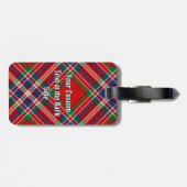 Clan MacFarlane Red Tartan Bagagelabel (Achterkant horizontaal)