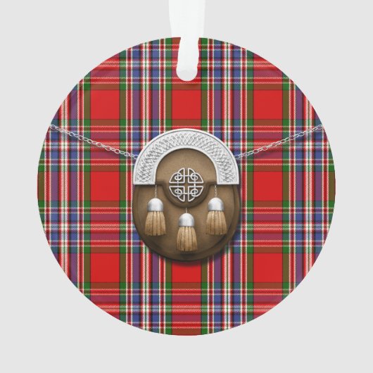 Clan MacFarlane Red Tartan en Sporran Ornament (achterkant)