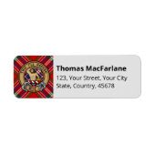 Clan MacFarlane Red Tartan Etiket (Voorkant)