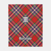Clan MacFarlane Red Tartan Fleece Deken (Voorkant)