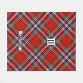 Clan MacFarlane Red Tartan Fleece Deken (Voorkant (Horizontaal))