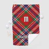 Clan MacFarlane Red Tartan Golfhanddoek (Insitu)