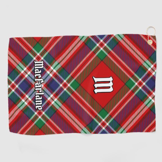 Clan MacFarlane Red Tartan Golfhanddoek (Horizontaal)