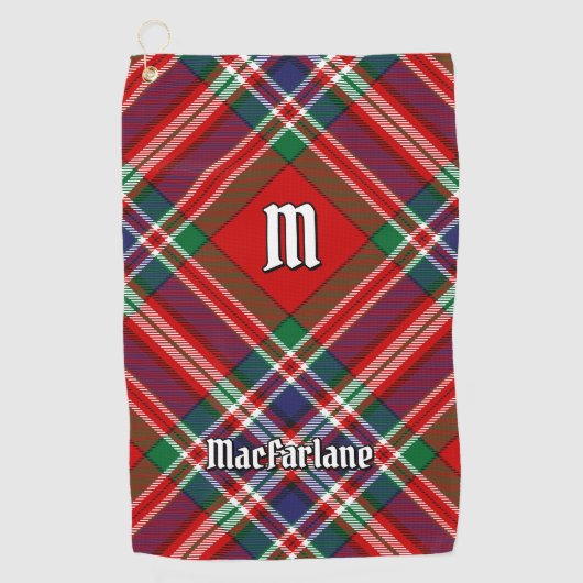 Clan MacFarlane Red Tartan Golfhanddoek (Voorkant)