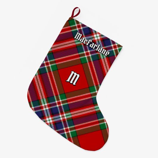 Clan MacFarlane Red Tartan Grote Kerstsok (Voorkant (Hangend))
