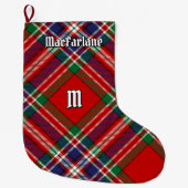 Clan MacFarlane Red Tartan Grote Kerstsok (Voorkant)