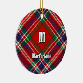 Clan MacFarlane Red Tartan Keramisch Ornament (Rechts)