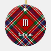 Clan MacFarlane Red Tartan Keramisch Ornament (Voorkant)