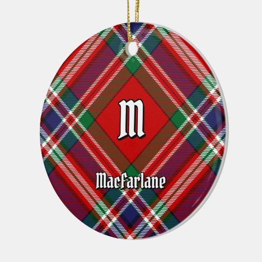 Clan MacFarlane Red Tartan Keramisch Ornament (Links)
