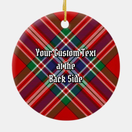 Clan MacFarlane Red Tartan Keramisch Ornament (Achterkant)