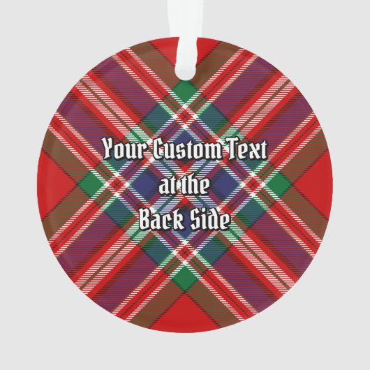 Clan MacFarlane Red Tartan Ornament (achterkant)