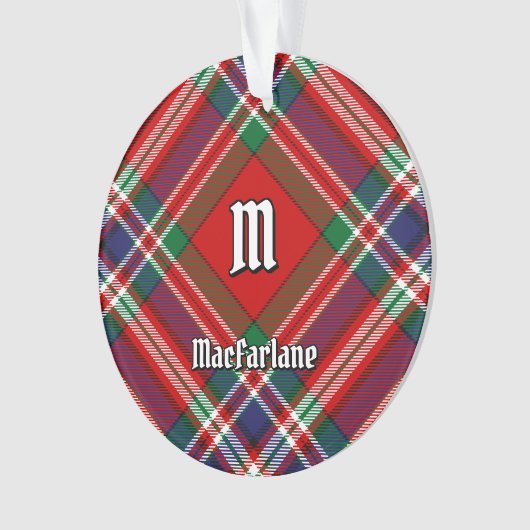 Clan MacFarlane Red Tartan Ornament (voorkant)