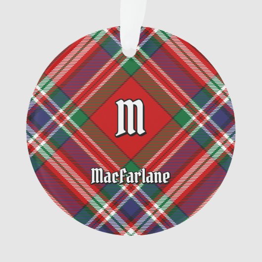 Clan MacFarlane Red Tartan Ornament (voorkant)