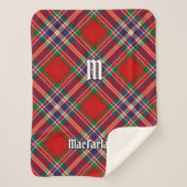 Clan MacFarlane Red Tartan Sherpa Deken (Voorkant)