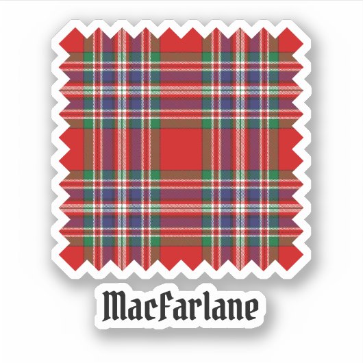 Clan MacFarlane Red Tartan Sticker (Voorkant)