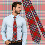 Clan MacFarlane Red Tartan Stropdas<br><div class="desc">Clan MacFarlane traditionele rode tartan met moderne kleuren. Naadloos patroon. Aangepast monogram.</div>