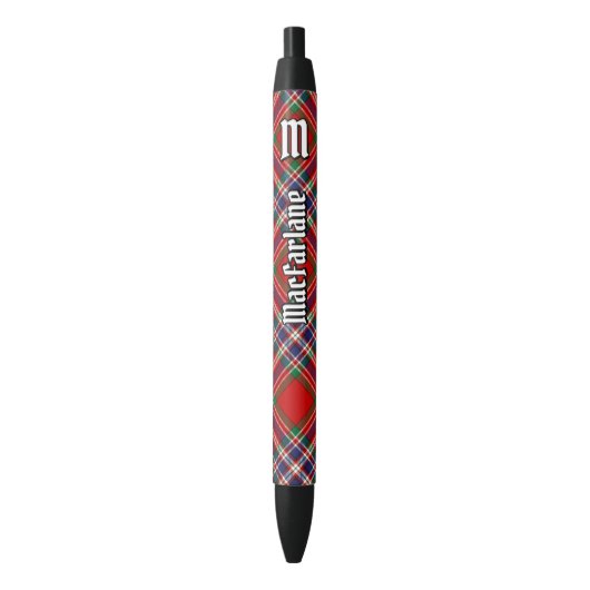 Clan MacFarlane Red Tartan Zwarte Inkt Pen (Voorkant Verticaal)