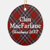 Clan MacFarlane Scottish Tartan Keramisch Ornament (Links)