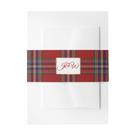 Clan MacFarlane Tartan Bruiloft Belly Band Uitnodigingen Wikkel