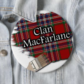 Clan MacFarlane Tartan Paint Brush Ronde Button 6,0 Cm (In situ)