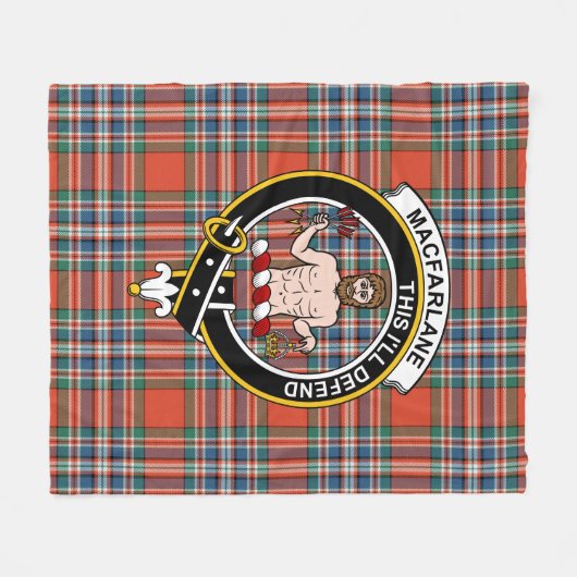 Clan MacFarlane Tartan Pset Fleece Deken (Voorkant (Horizontaal))
