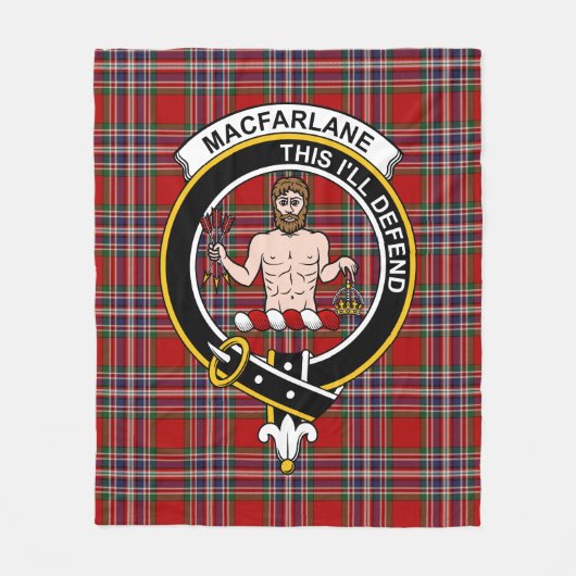 Clan MacFarlane Tartan Pset Fleece Deken (Voorkant)