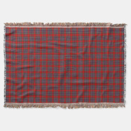 Clan MacFarlane Tartan Rood en Blauw Schots Plaid Deken