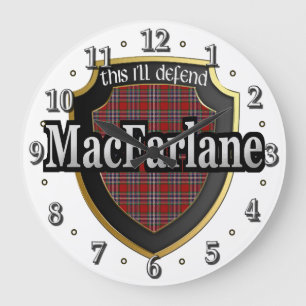 Clan MacFarlane Tartan Scottish Dream Clock Grote Klok