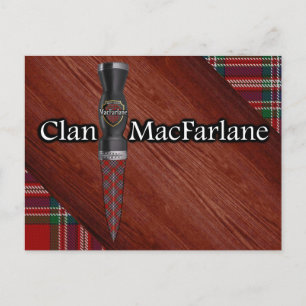 Clan MacFarlane Tartan Sgian Dubh Blade Briefkaart