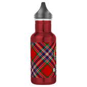 Clan MacFarlane Wapen over Tartan Waterfles (Links)