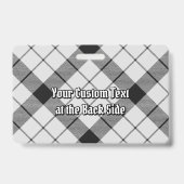Clan MacFarlane Zwart en Wit Tartan Badge (Achterkant)