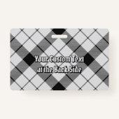 Clan MacFarlane Zwart-wit Tartan Badge (Achterkant)