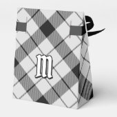 Clan MacFarlane Zwart-wit Tartan Bedankdoosjes (Achterkant)