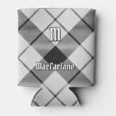 Clan MacFarlane Zwart-wit Tartan Blikjeskoeler (Voorkant)