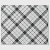 Clan MacFarlane Zwart-wit Tartan Cadeaupapier (Vlak)