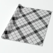 Clan MacFarlane Zwart-wit Tartan Cadeaupapier (Uitgerold)
