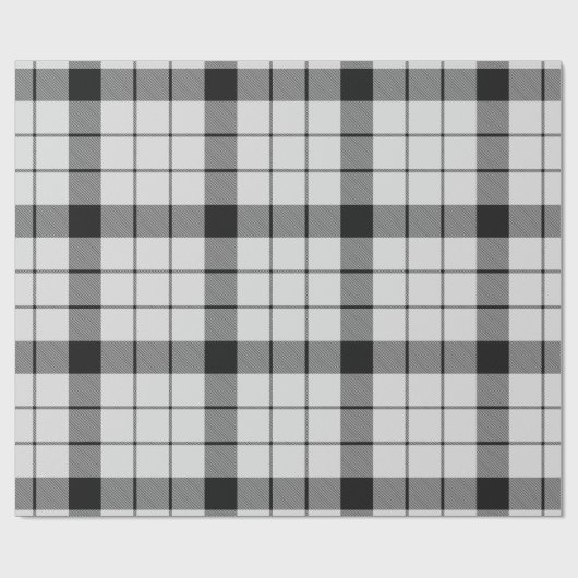 Clan MacFarlane Zwart-wit Tartan Cadeaupapier (Vlak)