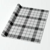 Clan MacFarlane Zwart-wit Tartan Cadeaupapier (Uitgerold)