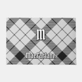 Clan MacFarlane Zwart-wit Tartan Deurmat (Voorkant)