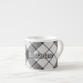 Clan MacFarlane Zwart-wit Tartan Espresso Kop (Voorkant rechts)