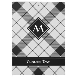 Clan MacFarlane Zwart-wit Tartan Klembord