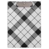 Clan MacFarlane Zwart-wit Tartan Klembord (Voorkant)