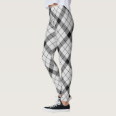 Clan MacFarlane Zwart-wit Tartan Leggings (Links)
