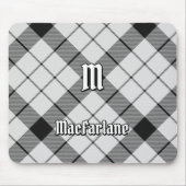 Clan MacFarlane Zwart-wit Tartan Muismat (Voorkant)