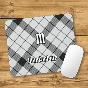 Clan MacFarlane Zwart-wit Tartan Muismat